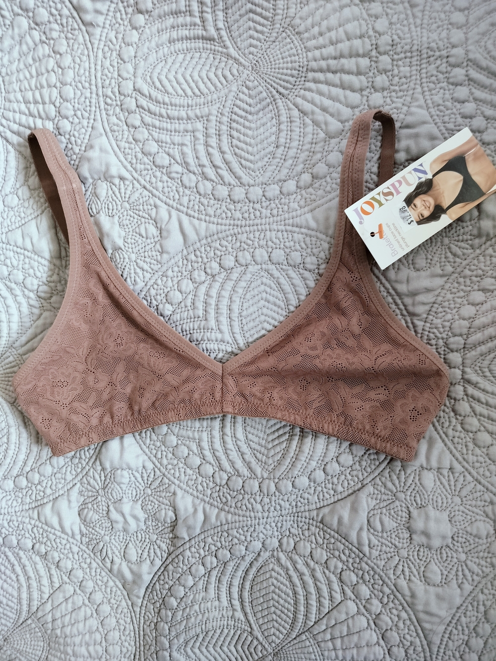 Joyspun Lace Wireless Bralette - Mauve